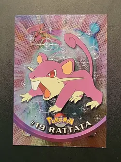 LP! Topps Pokemon Series Rattata #19 HOLO FOIL Black Logo TARGETS - Image 1