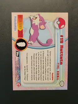 LP! Topps Pokemon Series Rattata #19 HOLO FOIL Black Logo TARGETS - Image 2
