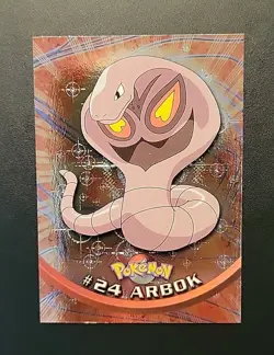VLP! Arbok #24 HOLO FOIL TARGETS Topps Pokemon TV Animation Edition Black Label - Image 1