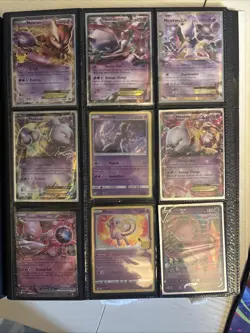 Pokemon TCG Mewtwo and Mew Collection Lot of 9 All Mint Condition No Duplicates - Image 1