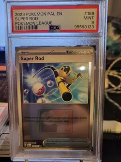 Pokemon TCG Super Rod 188/193 Paldea Evolved League Promo PSA 9 - Image 1
