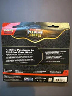 Pokemon Paldean Fates Tech Sticker Collection 3 Booster Pack Blister- Fidough - Image 2