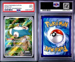 2023 Pokemon S&V Black Star Promos Snorlax PSA 9 Mint #051 - Image 3