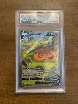 Pokemon TCG Charizard v SWSH260 Black Star Promos Full Art UPC PSA 8 - Image 1