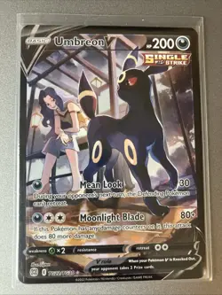 Pokemon Umbreon v TCG Trainer Gallery Ultra Rare TG22/TG30 Brilliant Stars - Image 1