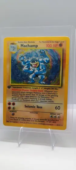 Pokemon TCG Base Set Machop Machoke Machamp Lot Wizards 1st Edition Holo - Image 4