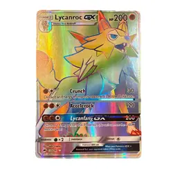Lycanroc GX 155/147 Burning Shadows Rainbow Secret Rare Full Art Holo NM Pokemon - Image 1