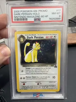 [PSA 8] Dark Persian Holo #17 2000 Black Star Promo Nintendo Magazine Pokemon - Image 1