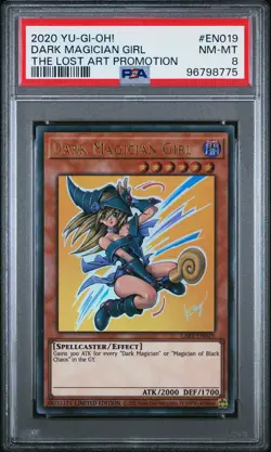 2020 YU-GI-OH! THE LOST ART PROMOTION #EN019 DARK MAGICIAN GIRL PSA 8 - Image 1