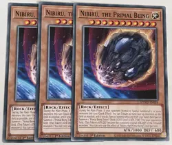 YUGIOH 3 x Nibiru the Primal Being SDWD-EN016 1st Edition Common PLAYSET - Image 1