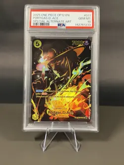 2025 ONE PIECE OP12 LEGACY OF THE MASTER ST13-011 PORTGAS D ACE SP PSA 10 GEM MT - Image 1