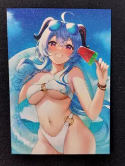 Ganyu Goddess Story Doujin Frosted Waifu Trading Card Genshin Impact - Image 1