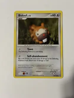 Bidoof 54/100 - Yuka Morii Clay Art - Stormfront Pokemon Card - NM/LP! - Image 2