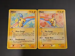 Pokemon Card TCG Minun 67/101 & Plusle 69/101 Hidden Legends Collection 2004 LP+ - Image 1