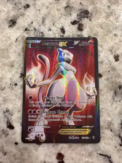 Pokemon Mewtwo-EX TCG Full Art Ultra Rare Holo Card Breakthrough 158/162 MP - Image 1