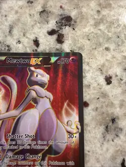 Pokemon Mewtwo-EX TCG Full Art Ultra Rare Holo Card Breakthrough 158/162 MP - Image 3