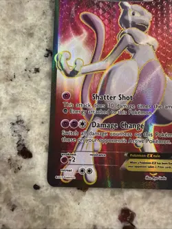 Pokemon Mewtwo-EX TCG Full Art Ultra Rare Holo Card Breakthrough 158/162 MP - Image 4
