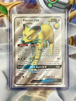 Persian GX 207/214 Unbroken Bonds Full Art Holo Ultra Rare Pokemon Card NM - Image 1