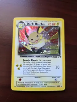 DARK RAICHU - 83/82 - Team Rocket - Holo - Pokemon Card - EXC / NEAR MINT -Swirl - Image 1