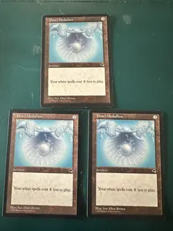 3 MtG Pearl Medallion: English The List NM/LP ACTUAL PHOTOS! - Image 1