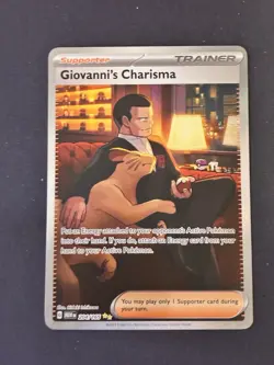 x3 Pokemon Giovanni's Charisma Special Illustration Rare Full Art Holo 204/165 - Image 2