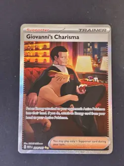 x3 Pokemon Giovanni's Charisma Special Illustration Rare Full Art Holo 204/165 - Image 5