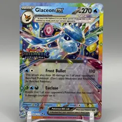 GLACEON EX 2025 POKEMON PRISMATIC EVOLUTIONS SURPRISE BOX STAMP 26/131 - Image 1
