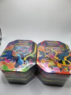 Pokemon TCG Mega Charizard EX Tin X2 Sealed - Image 1