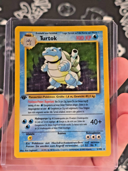 Pokemon German Turtok/Blastoise 1st Edition Base Set 2/102 Holo RARE - Read Cond - Image 1