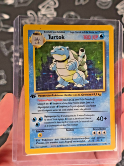 Pokemon German Turtok/Blastoise 1st Edition Base Set 2/102 Holo RARE - Read Cond - Image 2