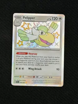 Pokemon TCG Scarlet & Violet Paldean Fates Shiny Pelipper Holo 204/091 - Image 1