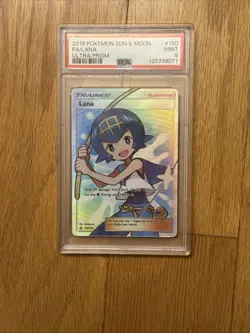 2018 POKEMON SUN & MOON ULTRA PRISM #150 FULL ART/LANA PSA 9 - Image 1
