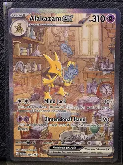 Alakazam ex 201/165 Pokemon 151 Sv: Scarlet & Violet Special Illustration Rare A - Image 1