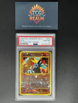 PSA 10 - 2000 POKEMON JAPANESE NEO 2- ENTEI PROMO - REVERSE FOIL #244 - Image 1