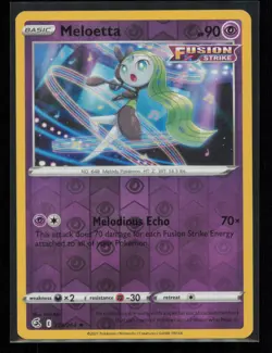 Meloetta 124/264 Pokemon Fusion Strike Rare Near Mint Reverse Holo - Image 1