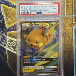 Raichu GX SM213 Hidden Fates Black Star Promo Holo Pokemon - PSA 9 MINT - Image 1