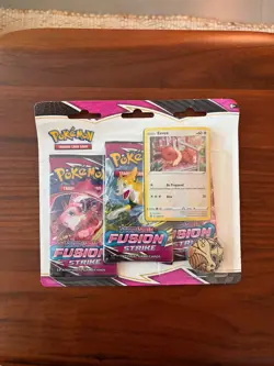 Pokemon TCG Fusion Strike 3 Pack Blister Eevee Promo NEW FACTORY SEALED - Image 1