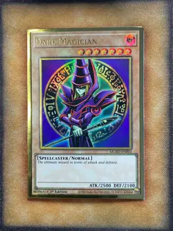 Yugioh Dark Magician MGED-EN002 Gold Rare 1st Ed NM - Image 1