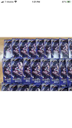 ***Lot Of 68*** One Piece TCG The Azure Sea's Seven Sleeved Booster packs OP14 - Image 2