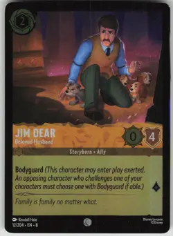Disney Lorcana TCG Jim Dear - Beloved Husband Cold Foil Reign of Jafar 12/204 - Image 1