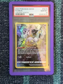 Pokemon Mew GG10/GG70 Crown Zenith Galarian Gallery Full Art Holo PSA 10 2023 - Image 1