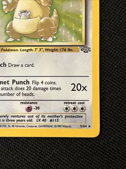 Pokemon Kangaskhan 5/64 Jungle Holo (Never Played) NM - Image 5