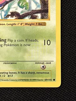 Pokemon Weedle 069/102 (1st Edition) Base Set (Shadowless) *Near Mint* - Image 5