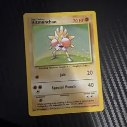 Pokemon Hitmonchan Base Set 7/102 Holo Rare Basic 70 HP Jab Special Punch 1999 - Image 1
