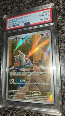 NEW CERT PSA 10 Mimikyu Paldean Fates ETB Black Star Promo SVP EN 075 Pokemon - Image 3