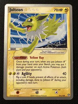 Pokemon World Championships 2008 Gold Star Jolteon 101/108 - Image 1