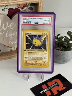 Pikachu Pokemon Neo Genesis 1st Edition 2000 70/111 PSA 10 - Image 1