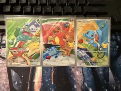 Pokemon First Partner Illustration Collection Series 1 Kanto Gen 1 Starters - Image 1