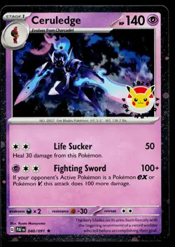 Ceruledge 040/091 Cosmos Holo Pokemon Day Promo Pokemon Near Mint - Image 1