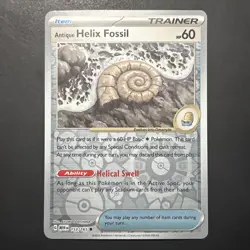 Antique Helix fossil 153/165 Reverse holo Pokemon 151 - Image 1